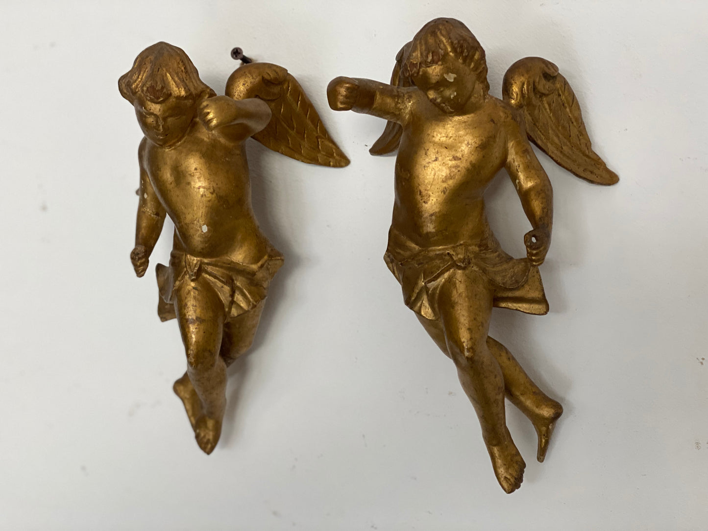 Coppia di angeli dorati XVIII secolo