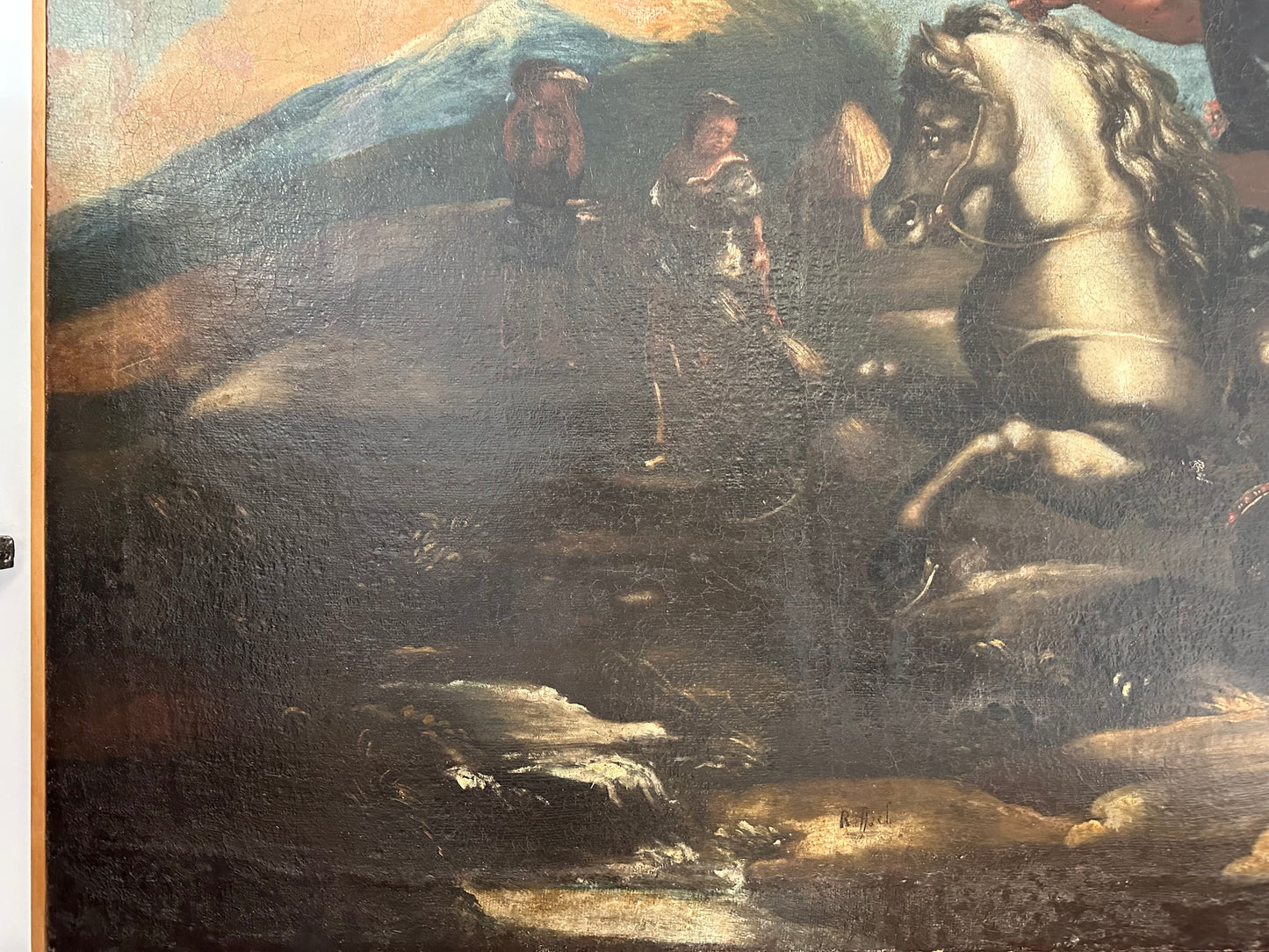 Scena biblica di caccia
Scuola di Salvator Rosa olio su tela
fine XVII secolo