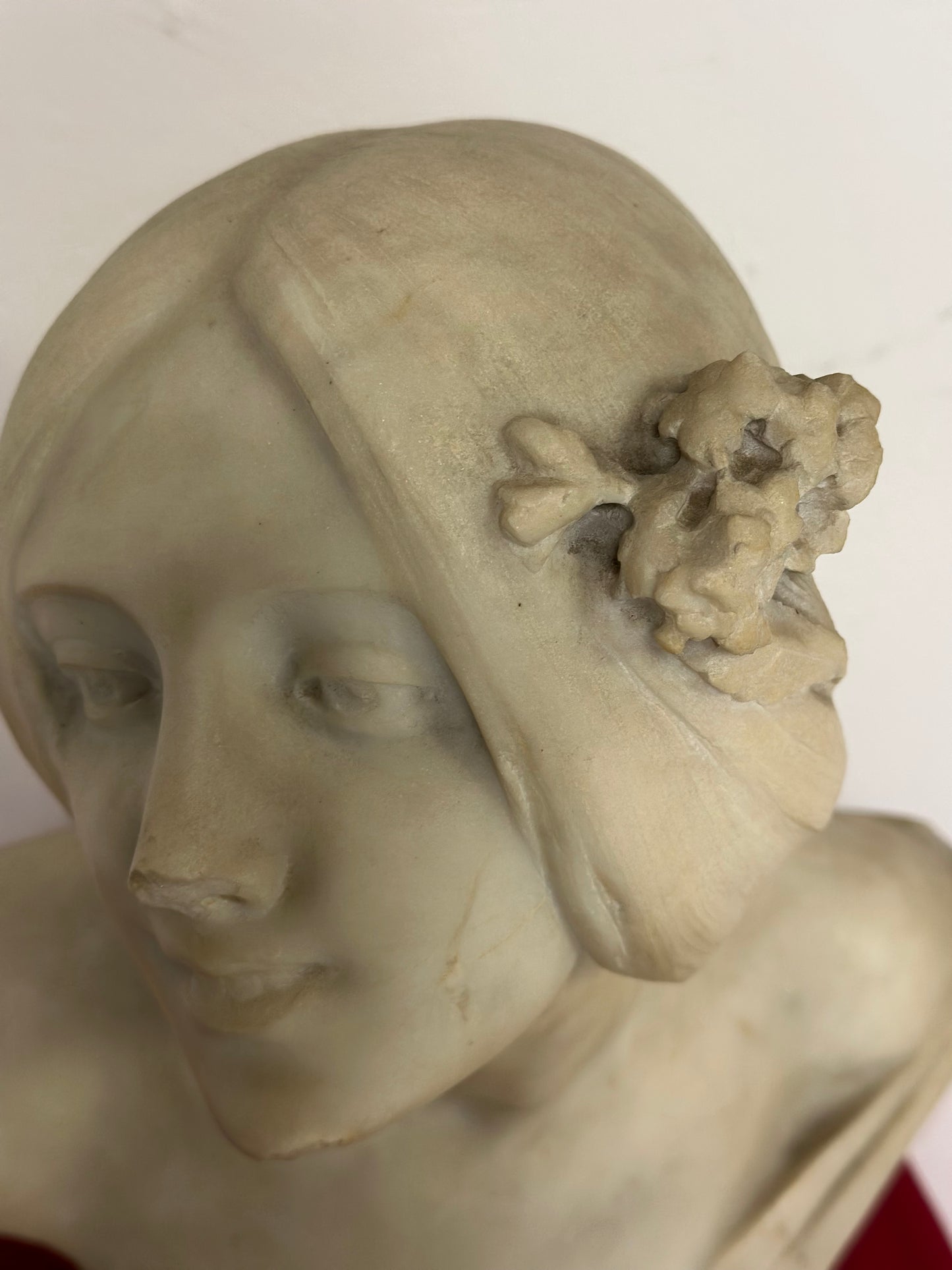 Busto in marmo di Carrara. La bella Fiorentina Emilio fiaschi 1858 . 1941