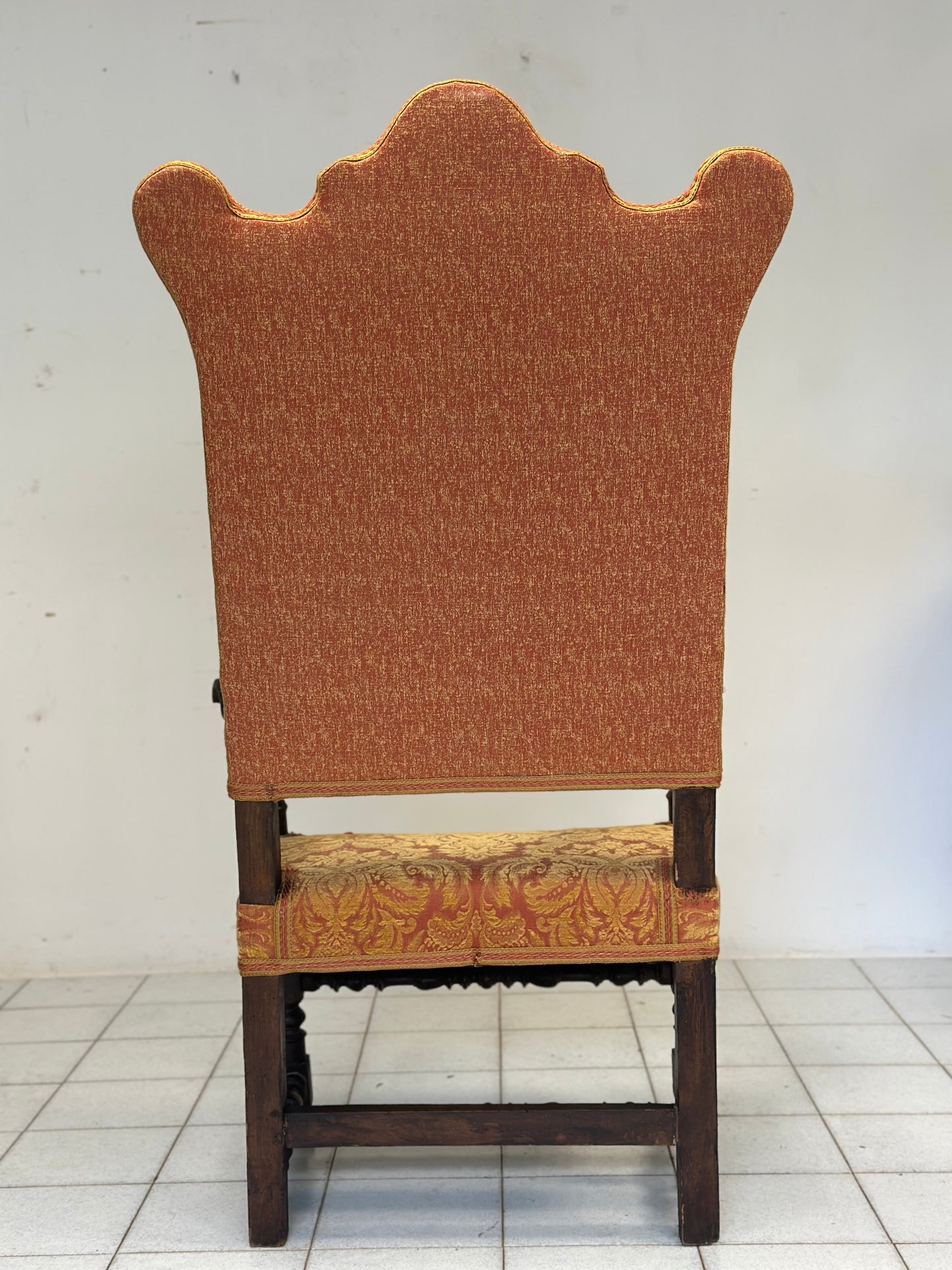 Trono seggiolone capotavola . Modena XVII secolo