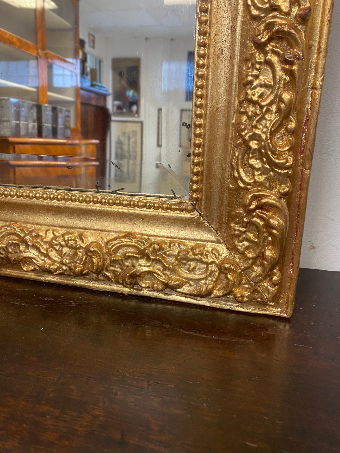 Specchiera lombarda intagliata . foglia oro . XIX secolo 121 x 85