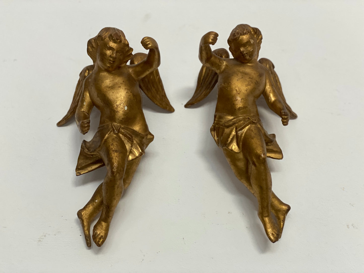 Coppia di angeli dorati XVIII secolo