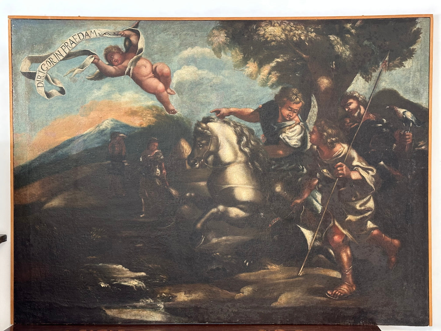 Scena biblica di caccia
Scuola di Salvator Rosa olio su tela
fine XVII secolo