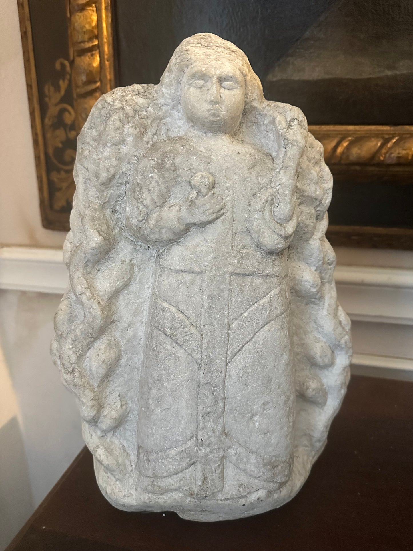 Madonna scultura in pietra fine 500