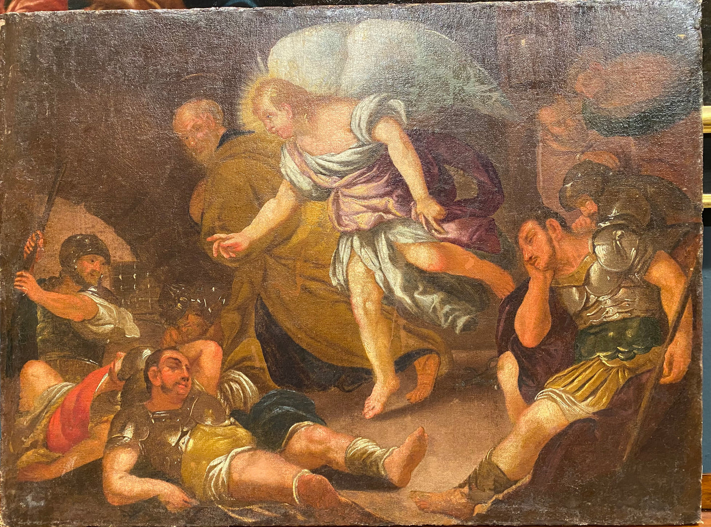 La liberazione di San Pietro olio su tela. XVII secolo