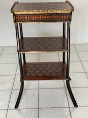 Etagere tavolino Napoleone III intarsiato
