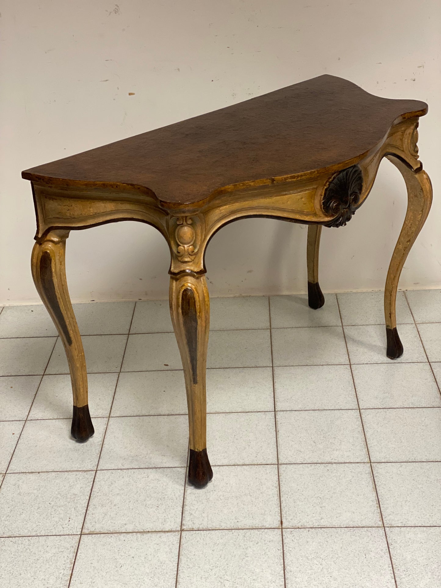consolle laccata dipinta piano finto marmo .lombardia Piemonte metà 800