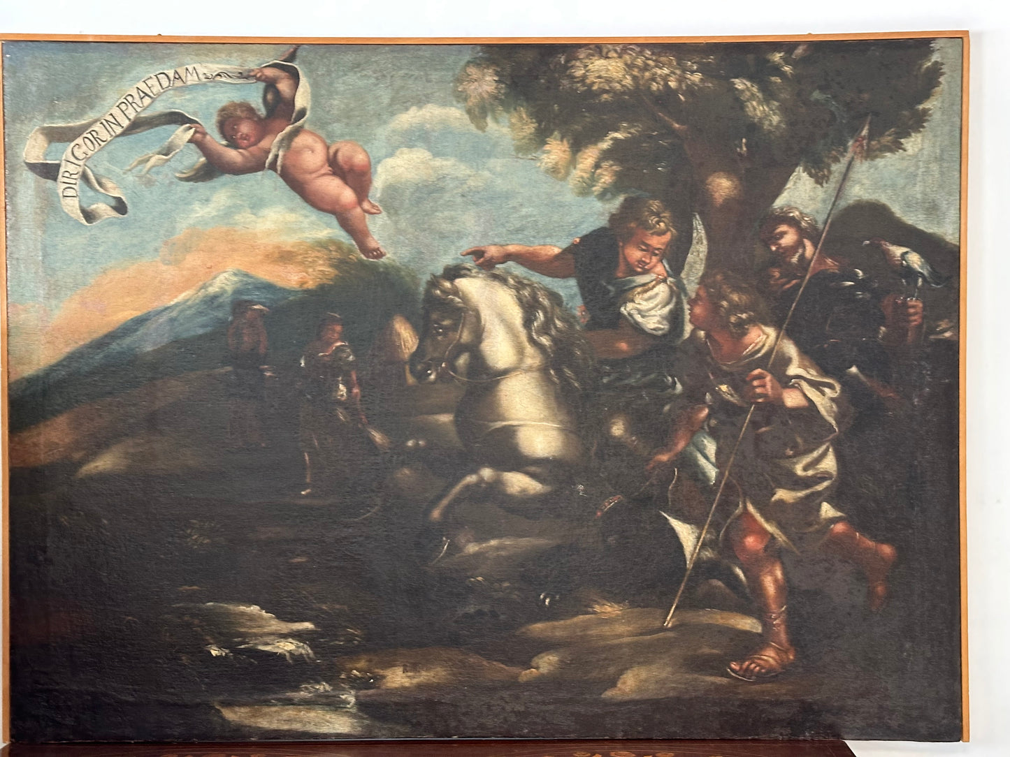 Scena biblica di caccia
Scuola di Salvator Rosa olio su tela
fine XVII secolo