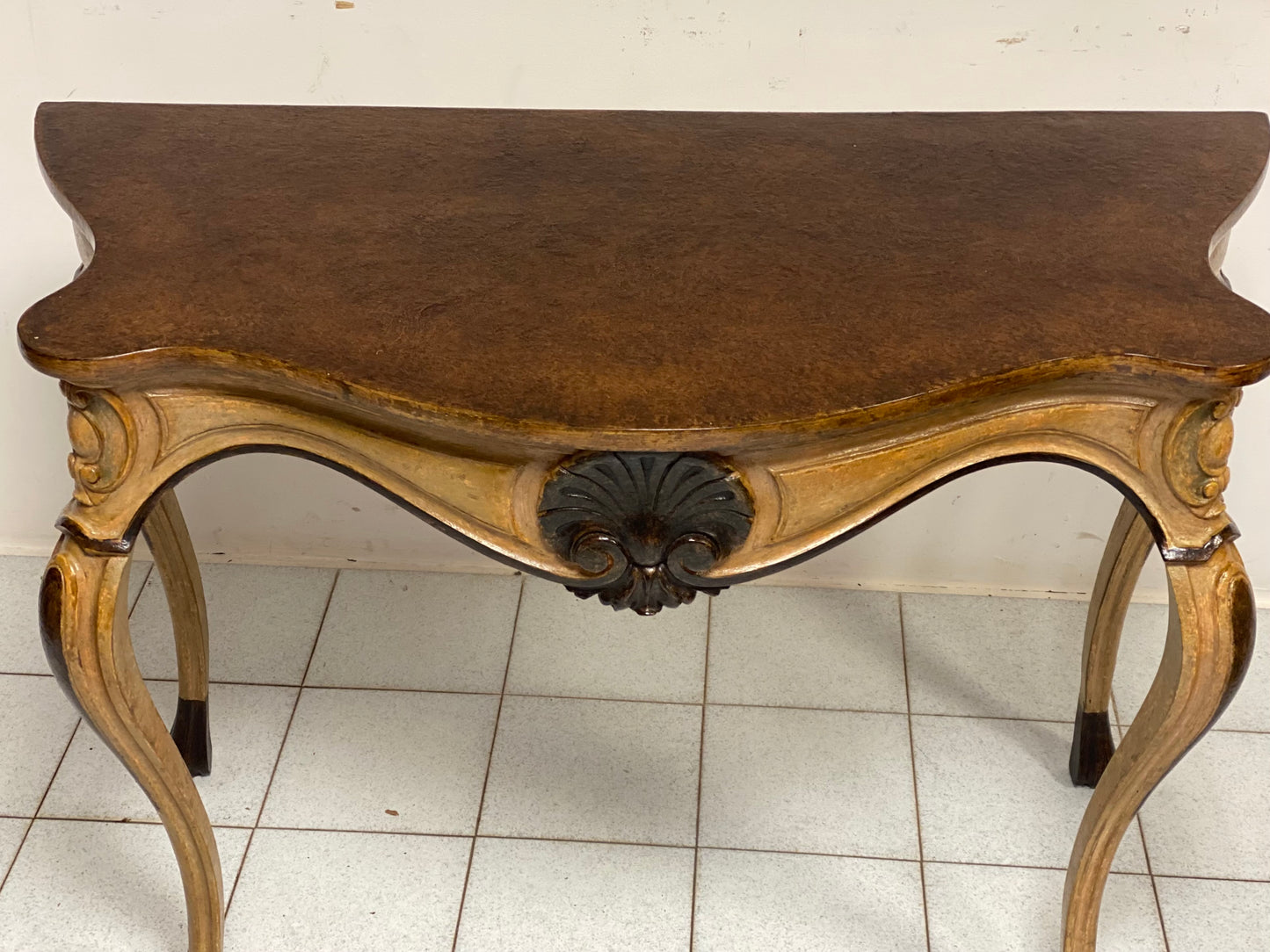 consolle laccata dipinta piano finto marmo .lombardia Piemonte metà 800