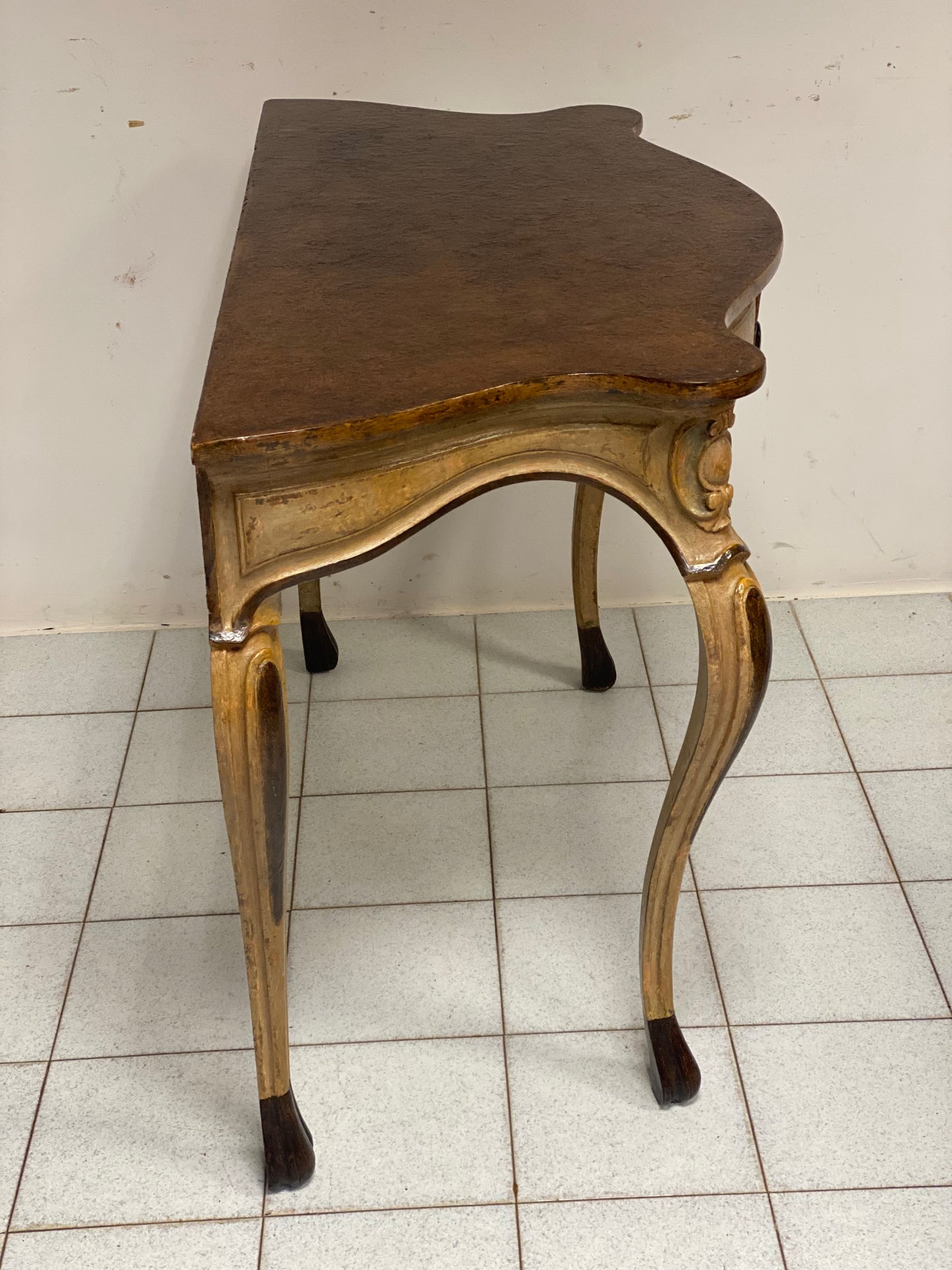 consolle laccata dipinta piano finto marmo .lombardia Piemonte metà 800