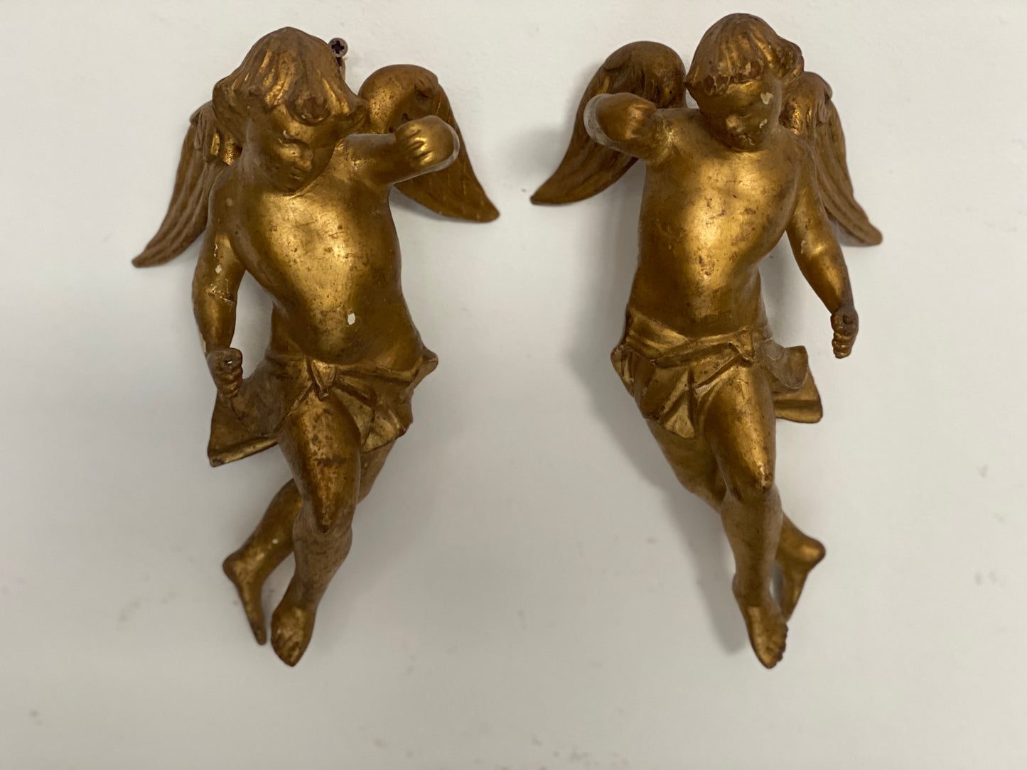 Coppia di angeli dorati XVIII secolo