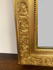 Specchiera lignea dorata . Lombardia XIX secolo