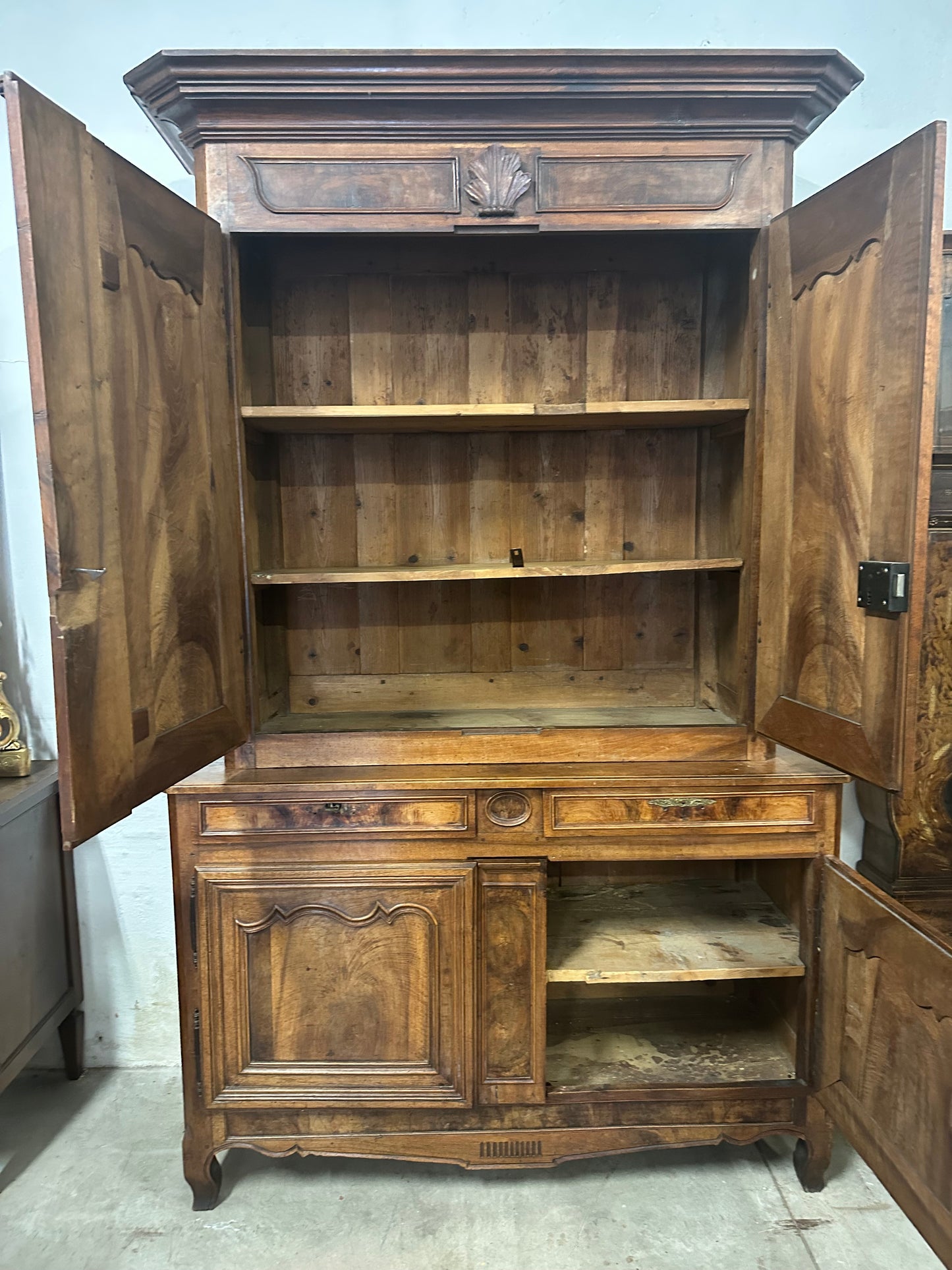 Credenza libreria Luigi XV . XVIII secolo