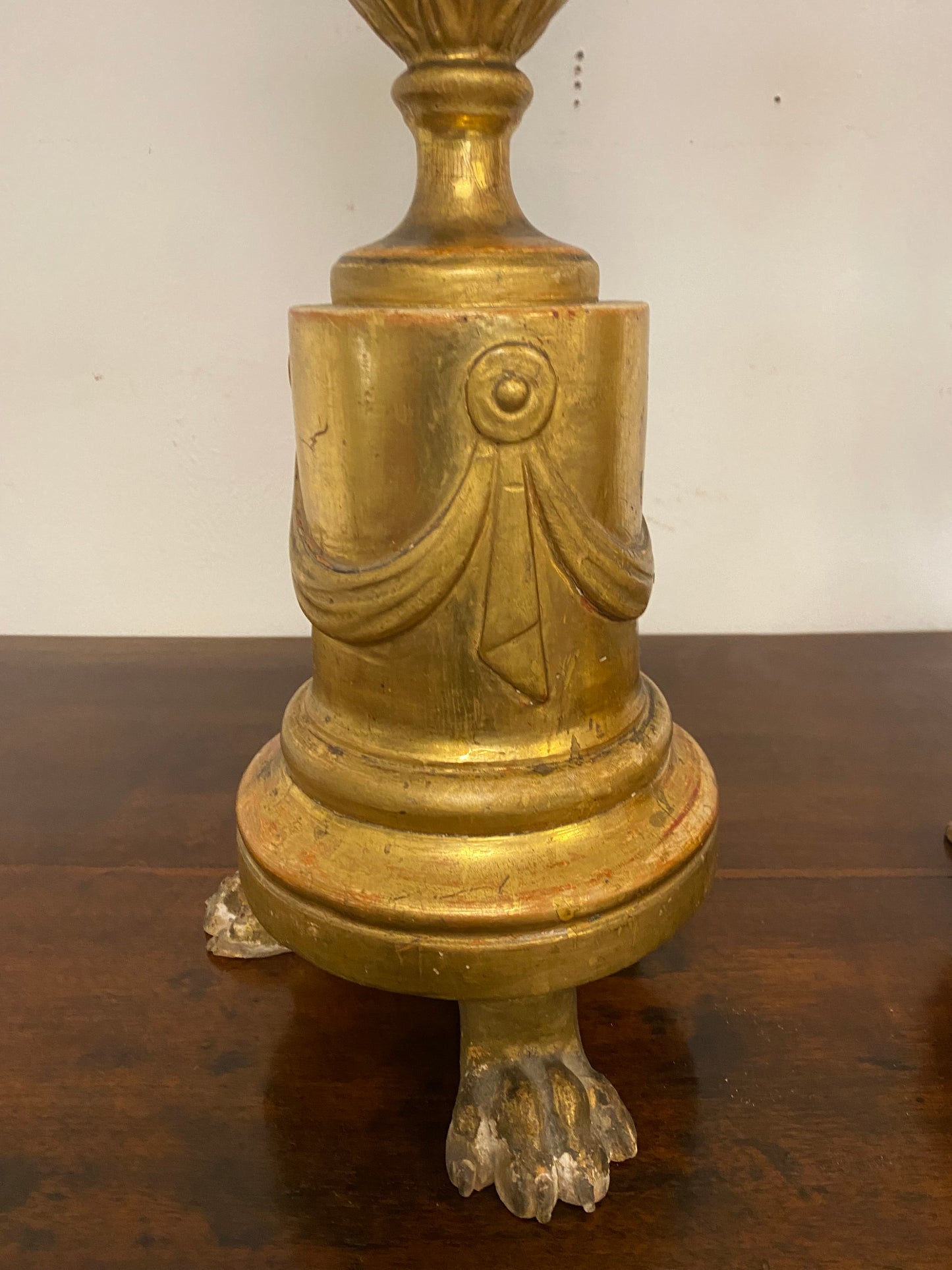 Coppia di candelieri primo impero . Inizio XIX secolo. 80 cm