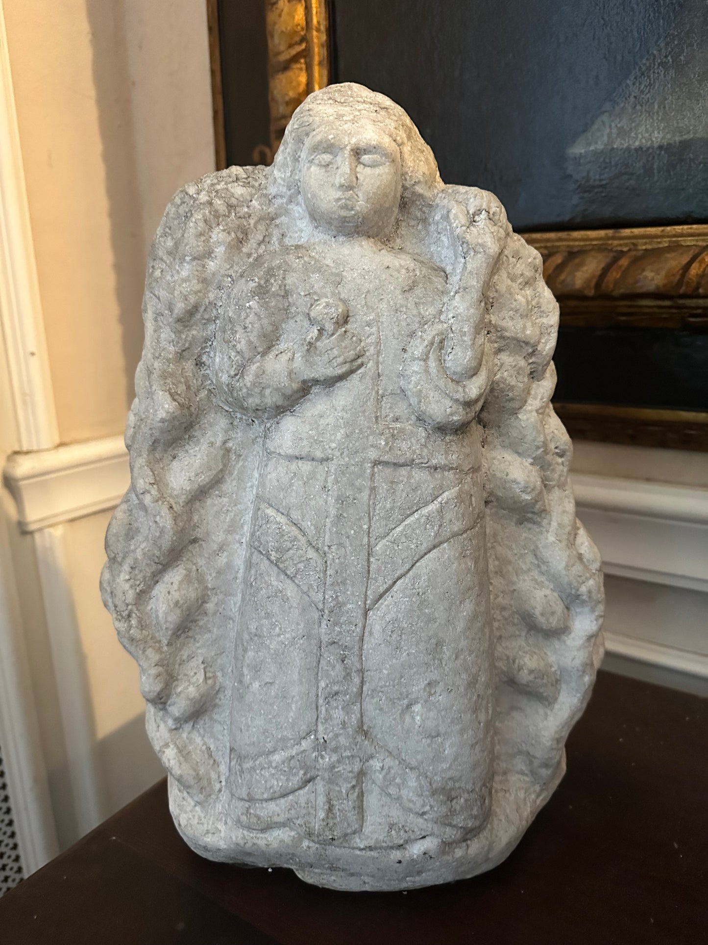 Madonna scultura in pietra fine 500