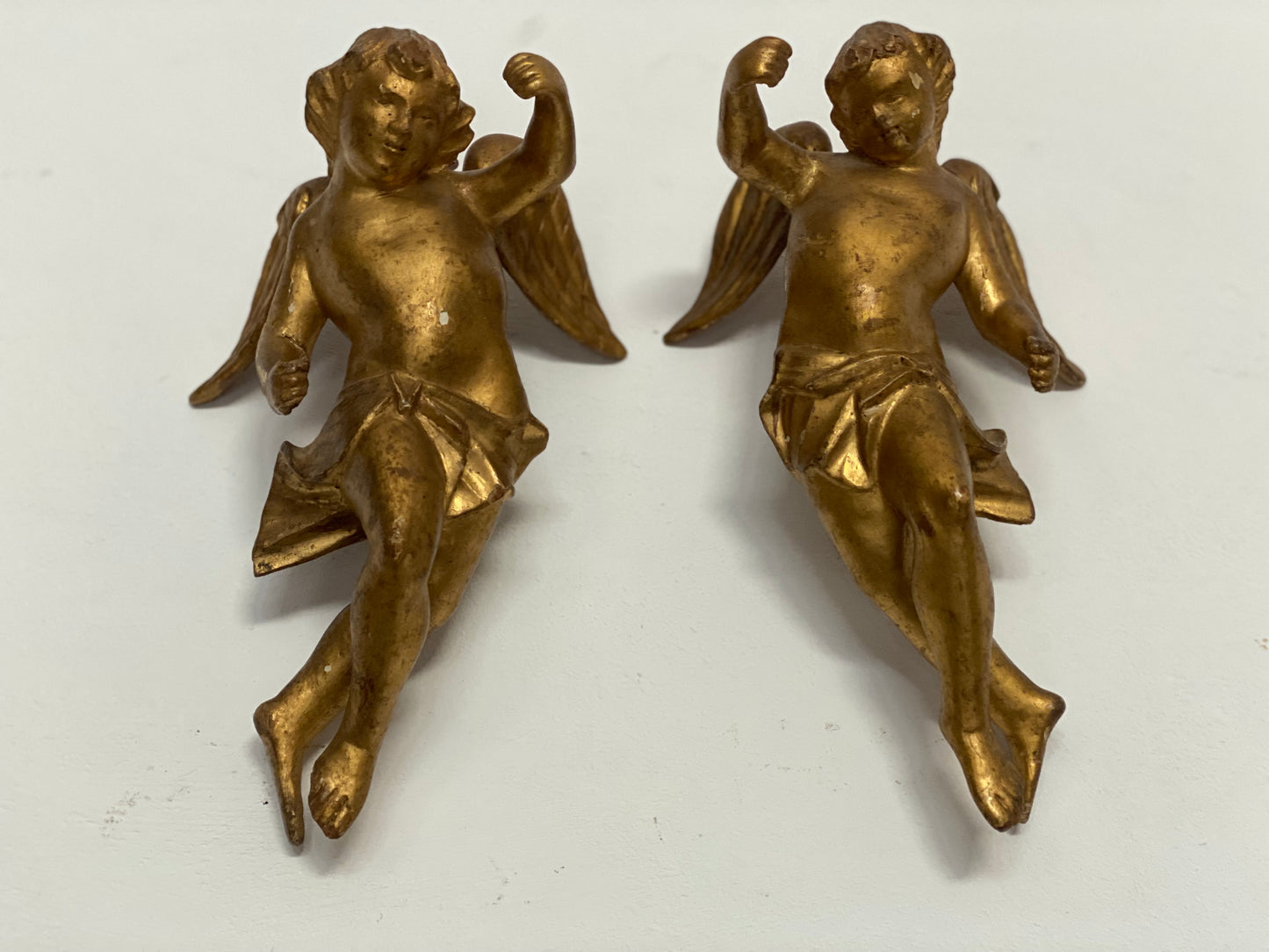 Coppia di angeli dorati XVIII secolo