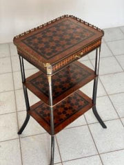 Etagere tavolino Napoleone III intarsiato