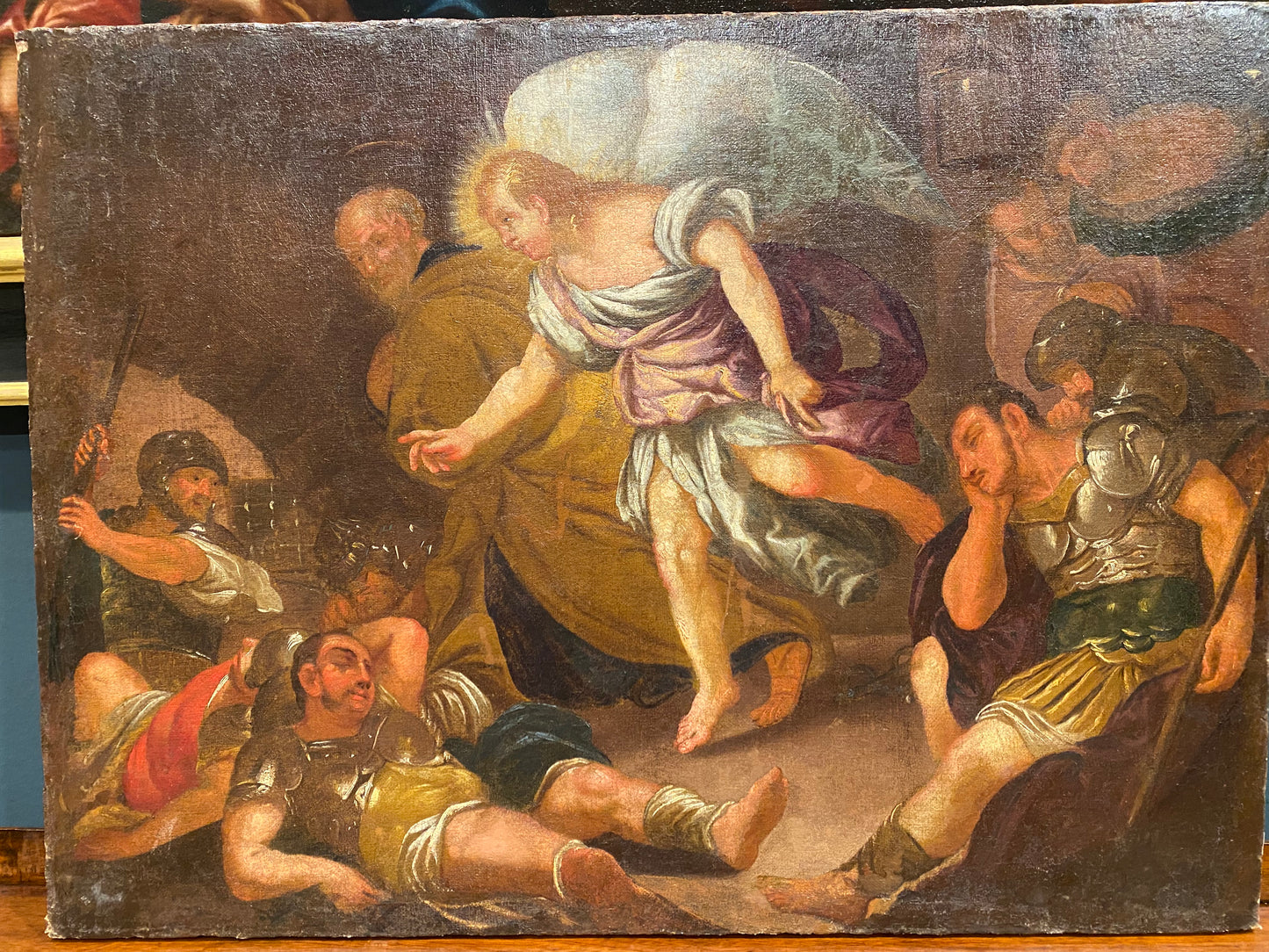 La liberazione di San Pietro olio su tela. XVII secolo