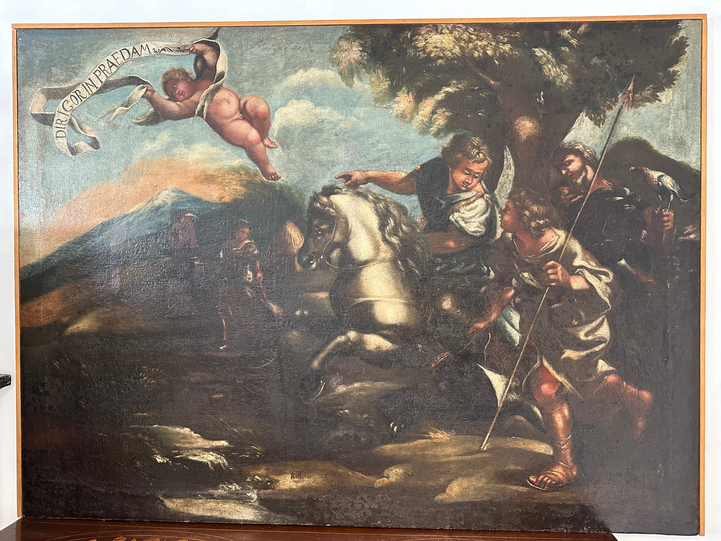 Scena biblica di caccia
Scuola di Salvator Rosa olio su tela
fine XVII secolo