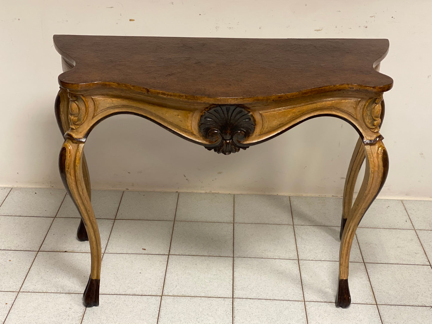 consolle laccata dipinta piano finto marmo .lombardia Piemonte metà 800