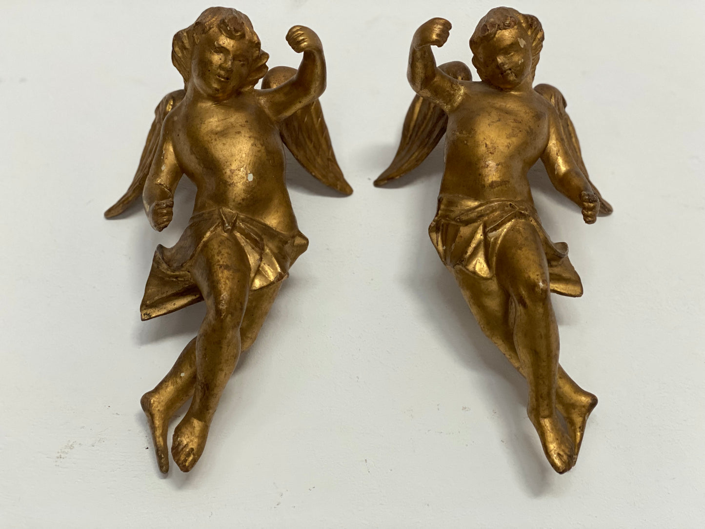 Coppia di angeli dorati XVIII secolo