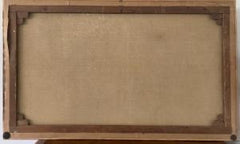 Olio su tela vaso di fiori con architettura XIX secolo