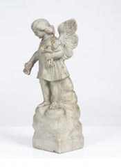 Angelo alato in marmo . XVIII secolo