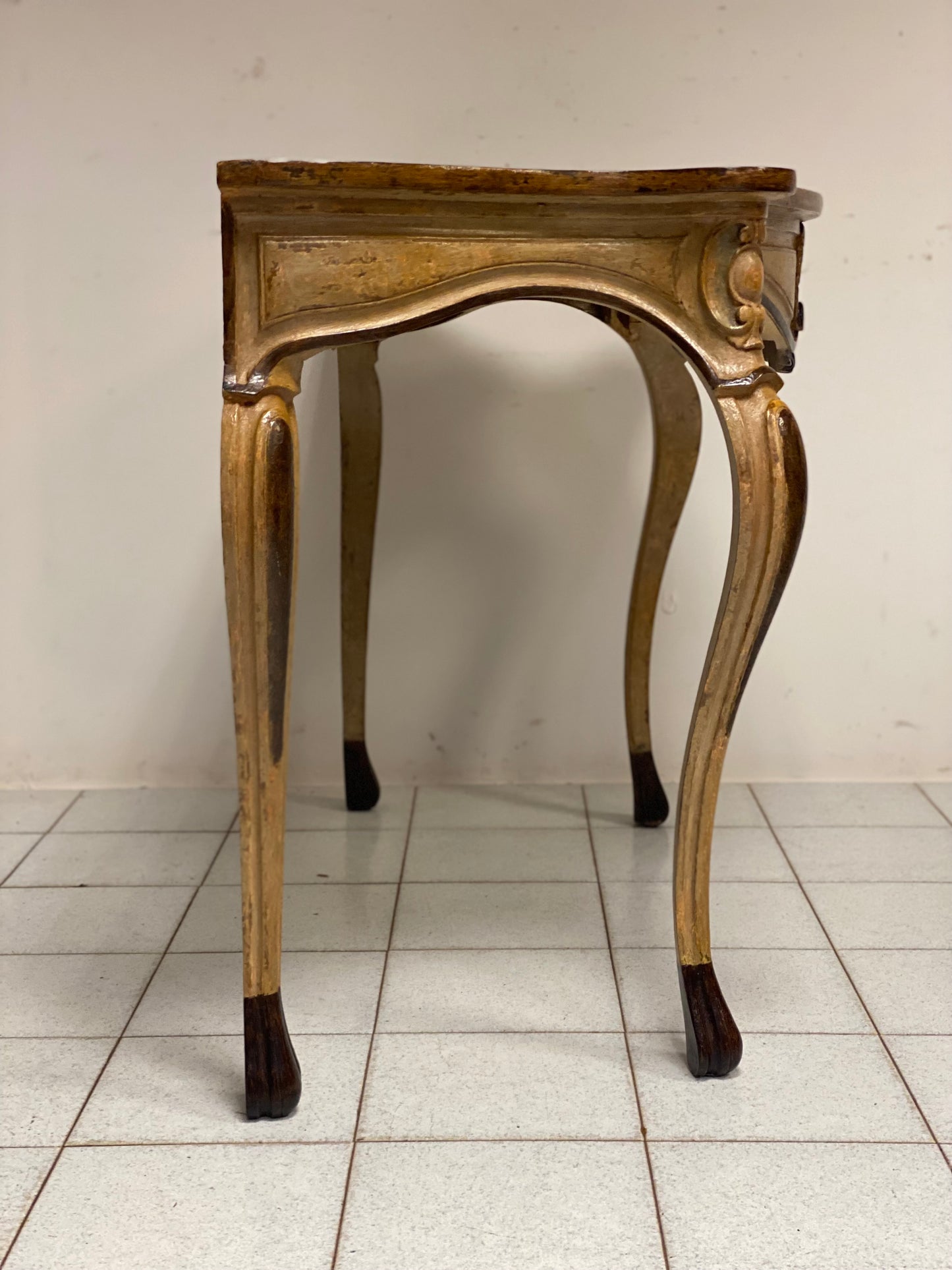 consolle laccata dipinta piano finto marmo .lombardia Piemonte metà 800