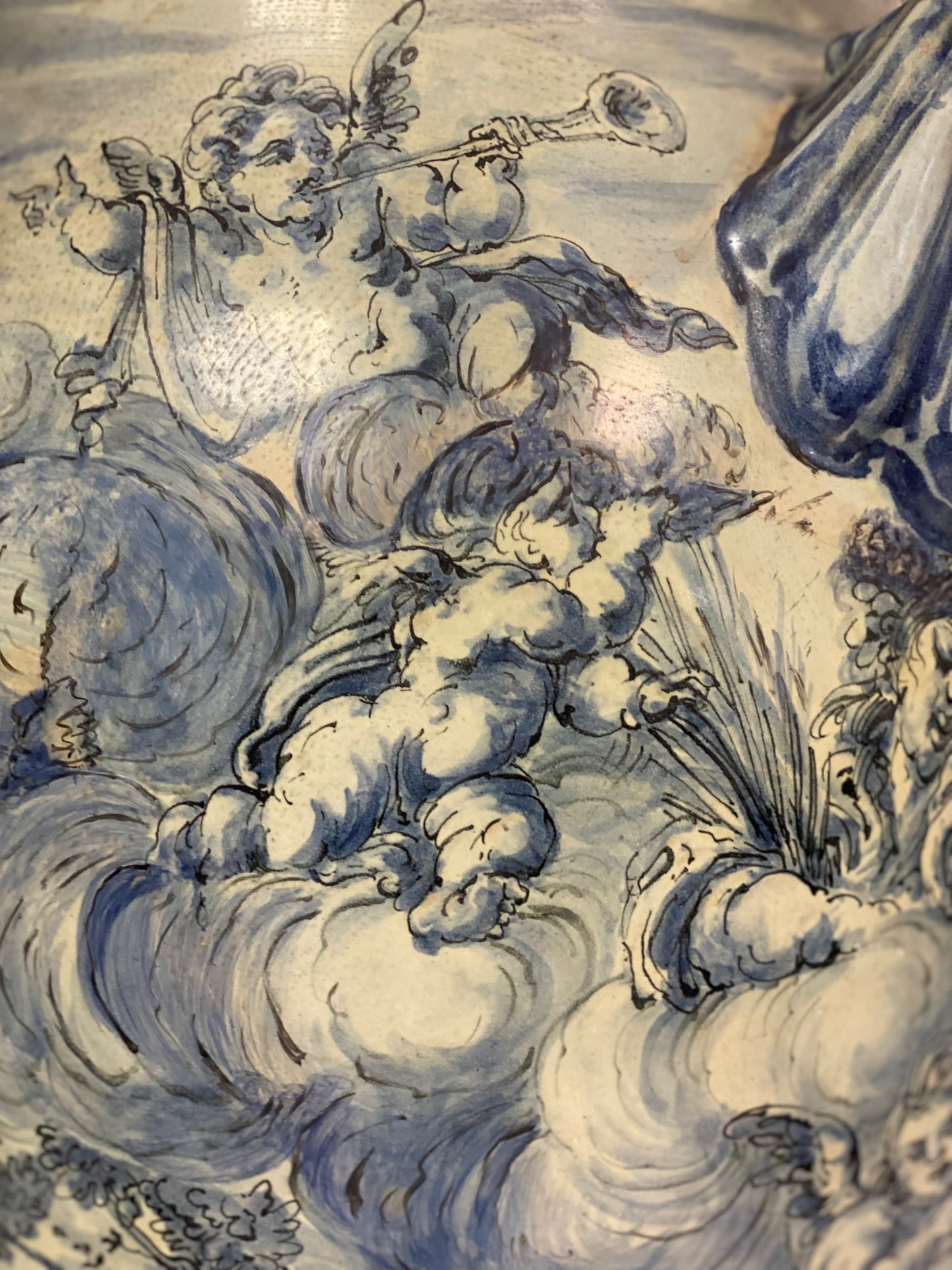 Vaso da farmacia in maiolica Albissola firmato e datato 1922 . H 64