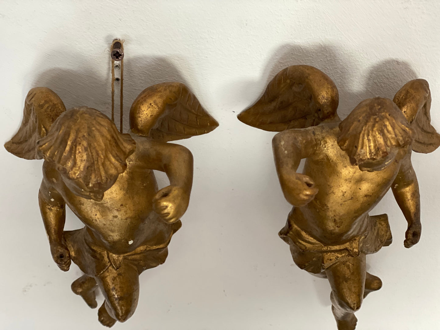 Coppia di angeli dorati XVIII secolo
