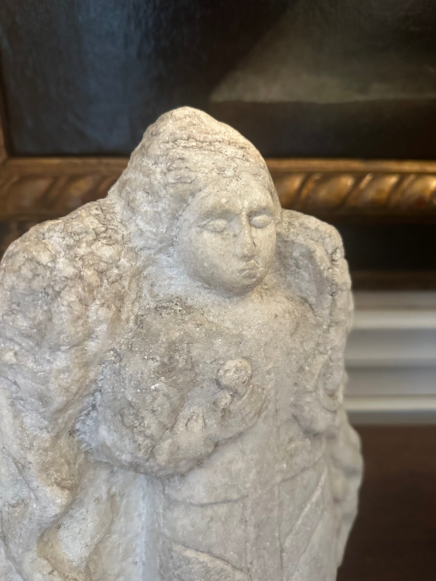 Madonna scultura in pietra fine 500