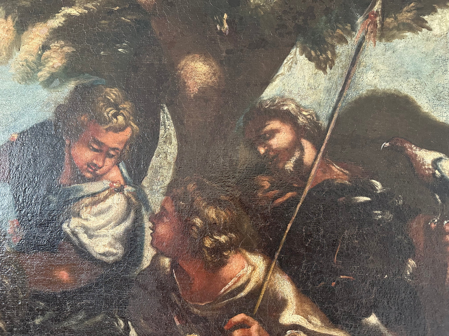 Scena biblica di caccia
Scuola di Salvator Rosa olio su tela
fine XVII secolo