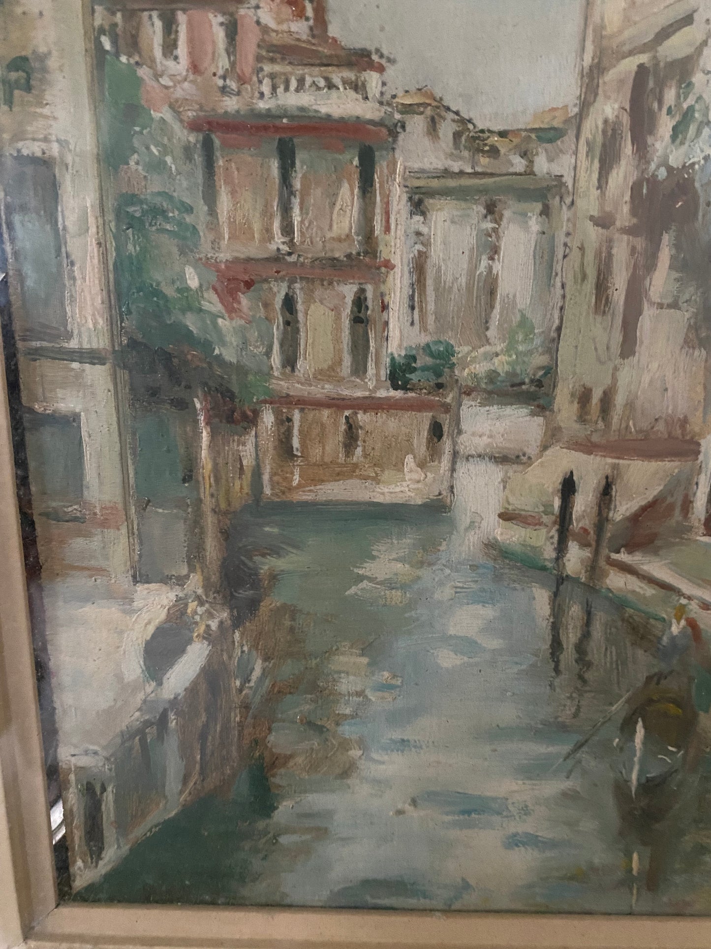 Dipinto. Venezia olio su tavola. Giuseppe Riva Ivrea, 1834 - 1916)