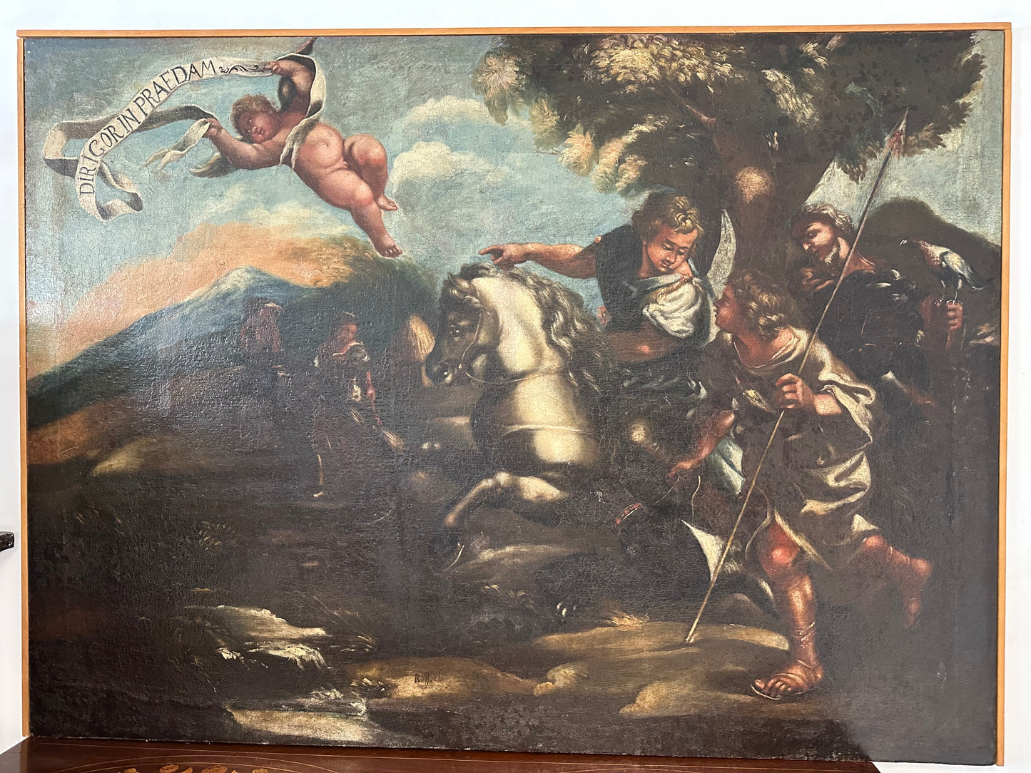 Scena biblica di caccia
Scuola di Salvator Rosa olio su tela
fine XVII secolo