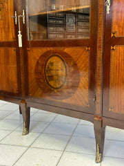 Libreria lastronata intarsiata Napoleone III