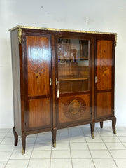 Libreria lastronata intarsiata Napoleone III