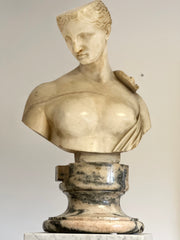 Busto in marmo neoclassico italiano di psiche . Roma XIX secolo