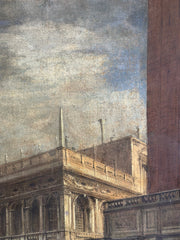 Olio su tela. Veduta di Venezia . XVII secolo . 164 x 148