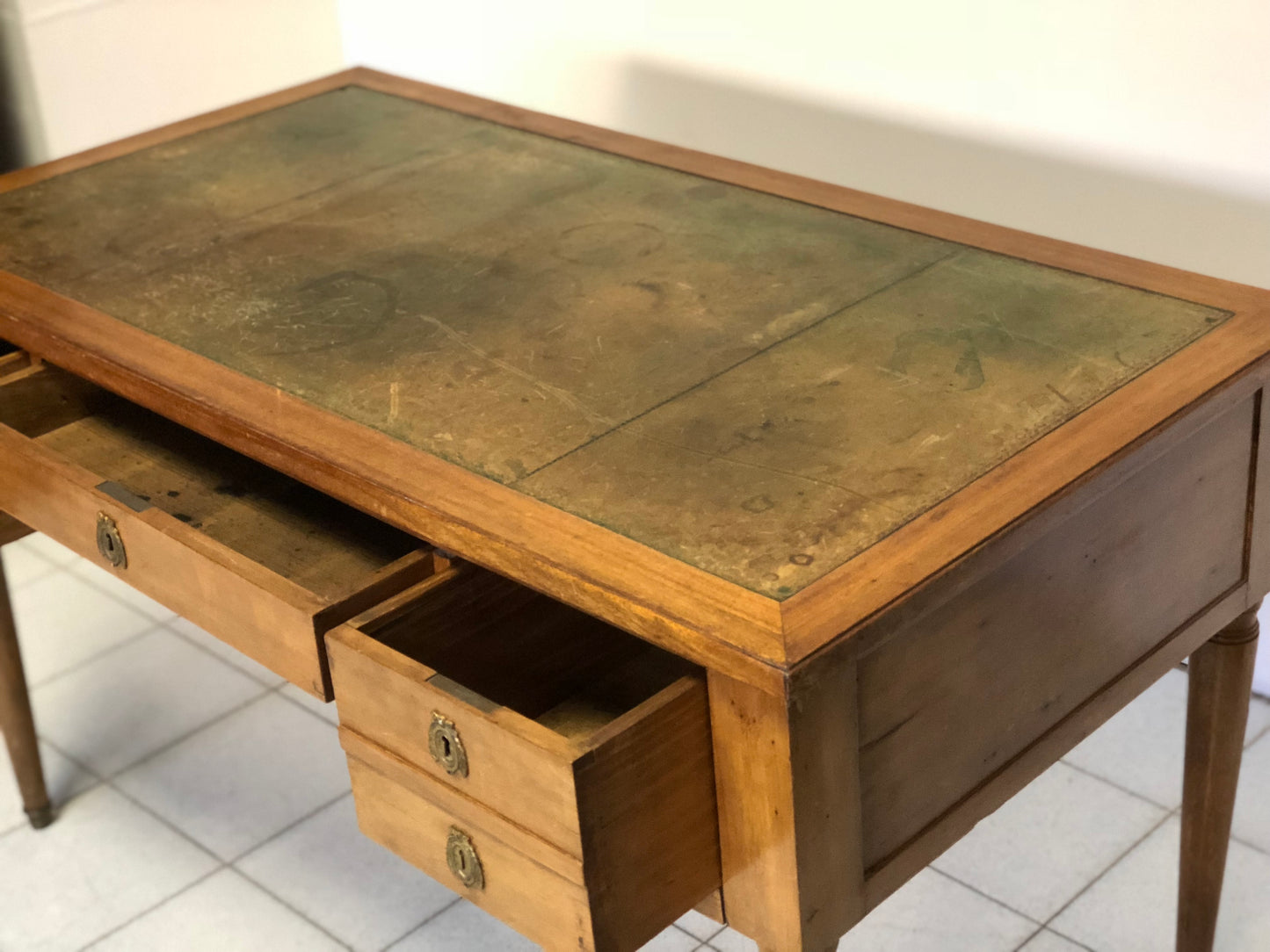 Walnut center desk