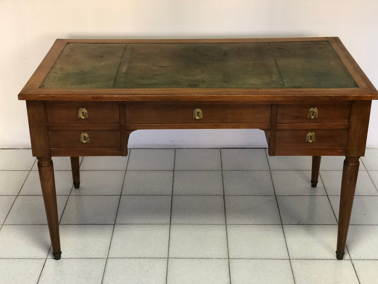 Walnut center desk