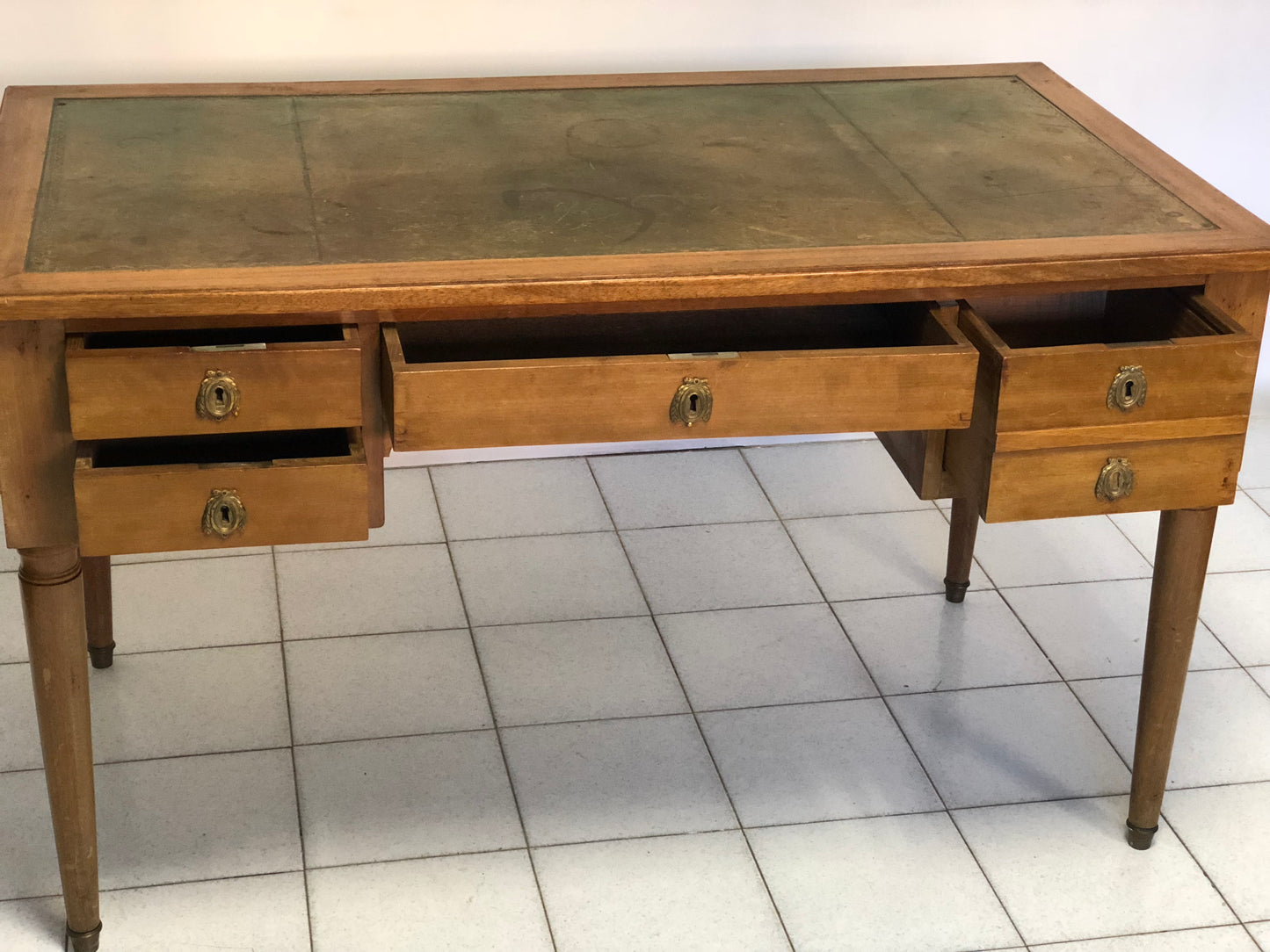Walnut center desk