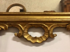 Specchiera lombarda in legno intagliato e dorato periodo impero