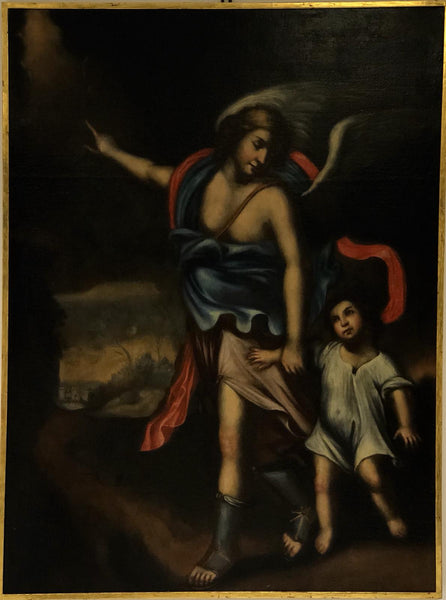 Arcangelo Rafaele e Tobiolo. Emilia XVII secolo