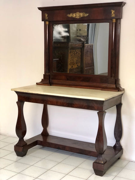 Consolles con specchiera coeva . Napoli periodo impero