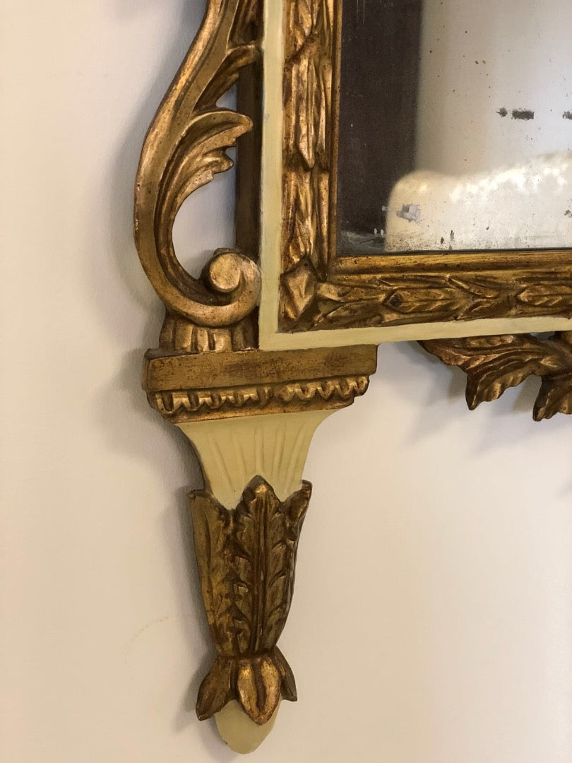 Lombard mirror in lacquer and gold. Empire period