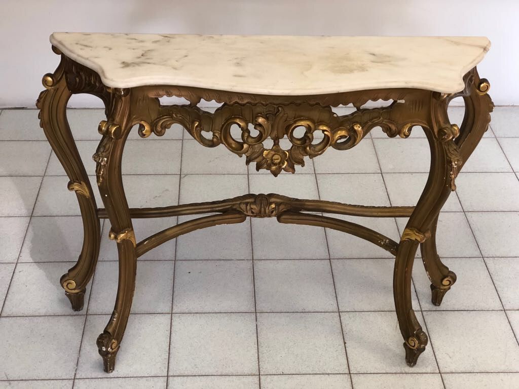 Consolles in lacca e oro zecchino