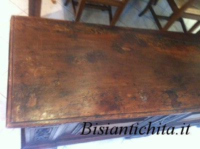 Cassapanca in noce Pilastrata e intarsiata del '600