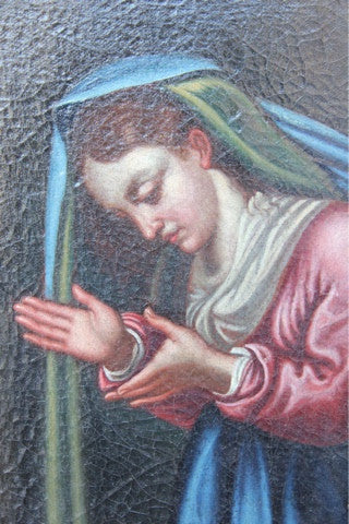 Olio su tela Sacra Famiglia