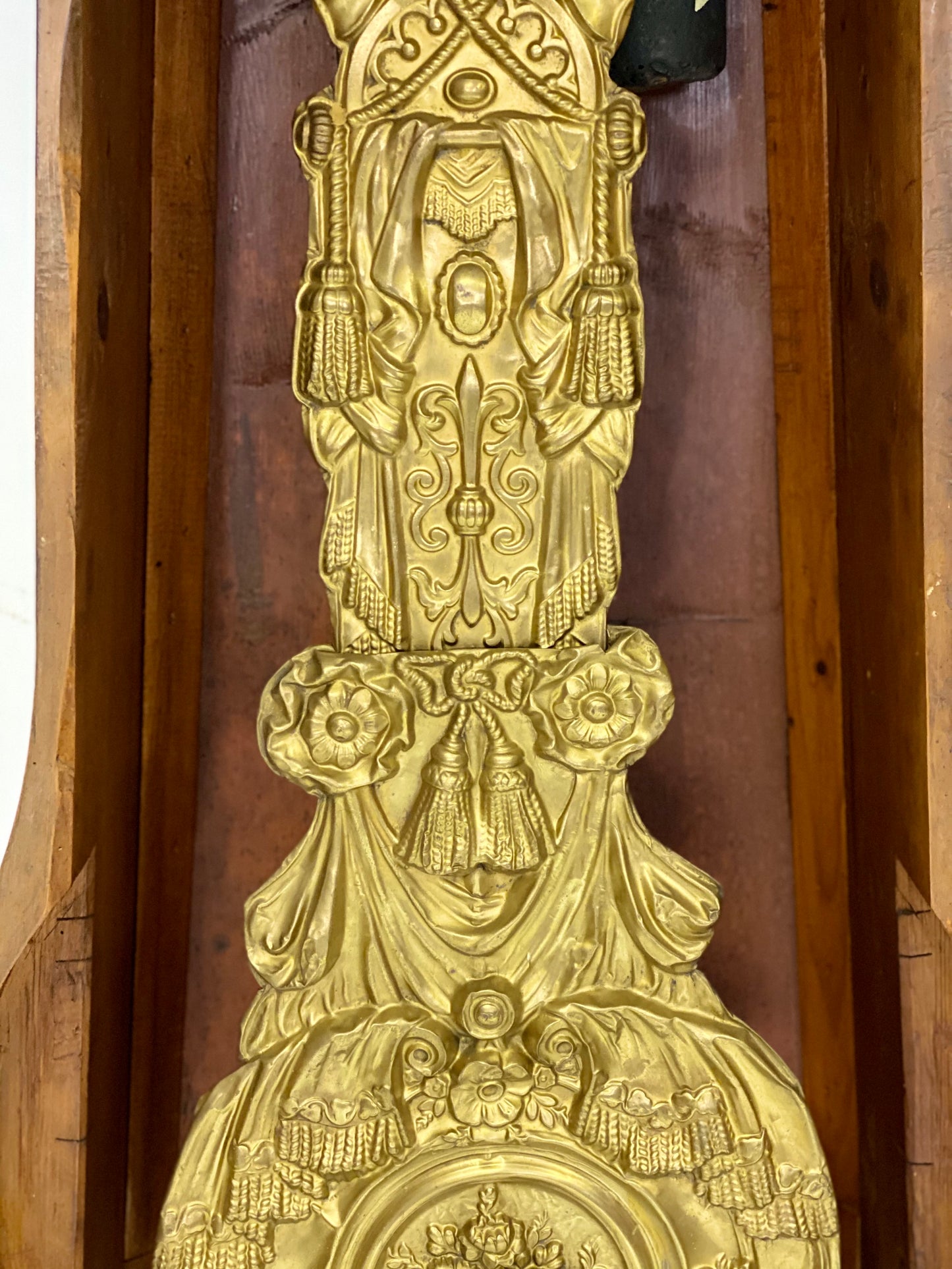 Pendulum column clock mid 19th century. Restored working
