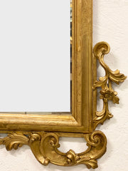 Specchiera lignea foglia oro. Marche metà XVIII secolo